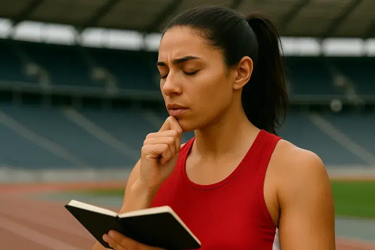 Atlet bruger cue-ord og indre dialog før konkurrence